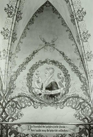 Sidonia, Herzogin von Sachsen : Meißen, Albrechtsburg, Inneres, Frauengemach, Wandmalerei, Bildnis der Sidonia, Herzogin von Sachsen