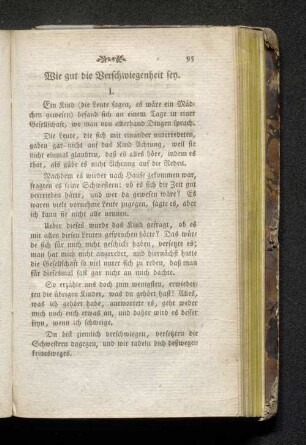 Wie gut die Verschwiegenheit sey.