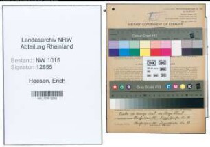 Entnazifizierung Erich Te Heesen , geb. 12.05.1897 (Schaffner)