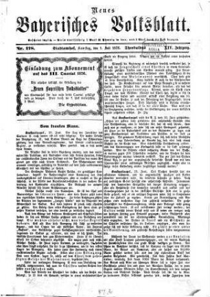 Neues bayerisches Volksblatt. 1876, 7 - 12