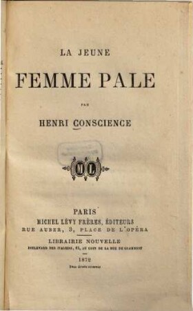 Oeuvres complètes de Henri Conscience : Collection Michel Lévy. (Traduction [Félix] Coveliers). 4
