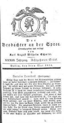 18. Stueck, 5. Mai 1834