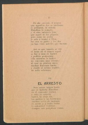VI - El arresto