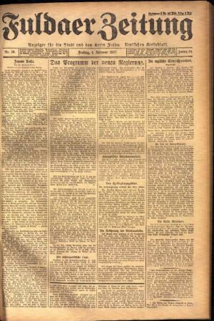 Ausgabe vom Freitag, den 04. Februar 1927.