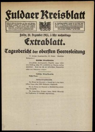 Ausgabe vom Freitag, den 10. Dezember 1915.