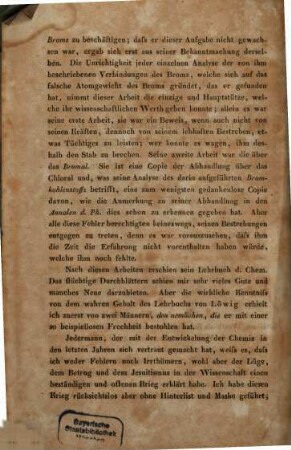 Bemerkungen zu der Schrift: Der Chemiker Dr. Justus Liebig in Giessen vor das Gericht der öffentlichen Meinung gestellt von Dr. Carl Lössig, Prof. d. Chemie in Zürich