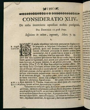 358-366, CONSIDERATIO XLIV. De recta intentione operibus nostris praefigenda.