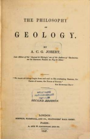 The philosophy of geology