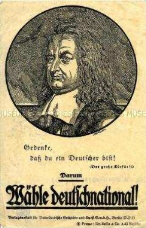Klebezettel der DNVP zur Reichstagswahl 1924 ?