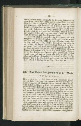 63. Das Gebet des Frommen in der Noth.