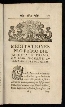 9-22, Meditatio Prima