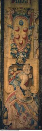 Gobelinfragment mit Medici-Wappen
