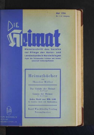 Mai 1934, Nr. 5, 44. Jahrgang