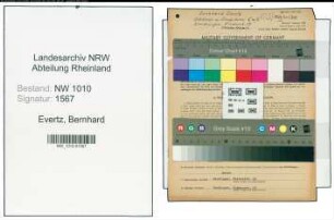Entnazifizierung Bernhard Evertz , geb. 04.08.1916 (Baecker)