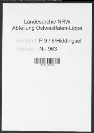 Sterberegister Standesamt Hiddingsel