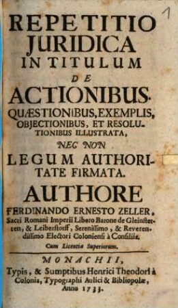 Repetitio iuridica in titulum de actionibus