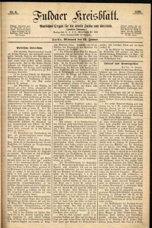 Ausgabe vom Mittwoch, den 14. Januar 1880.