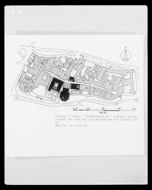 Plan des Stadtplan von Pienza