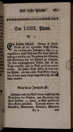 Der LXXIX. Psalm.