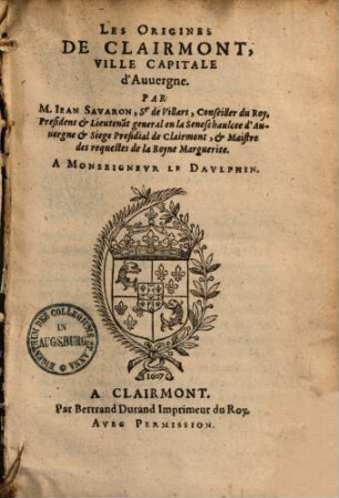 Les origines de Clairmont, ville capitale d'Auvergne