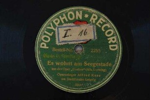 Es wohnt am Seegestade [Romanze des Kühleborn] : aus der Oper "Undine" [2. Akt] / [Text und Musik: Gustav Albert] (Alb. Lortzing)