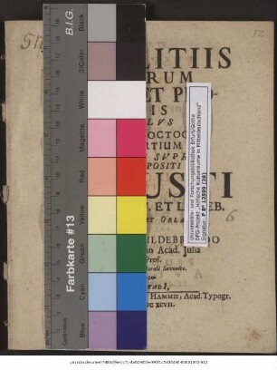De Natalitiis Veterum Sacris Et Profanis Libellus