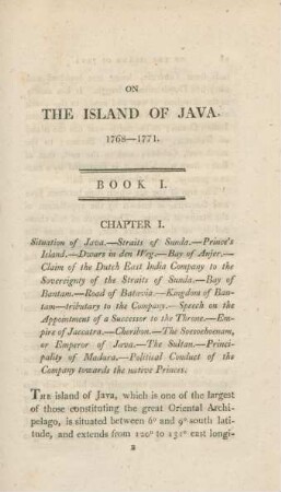 Chapter I. Situation of Java. - Straits of Sunda - Prince's ...