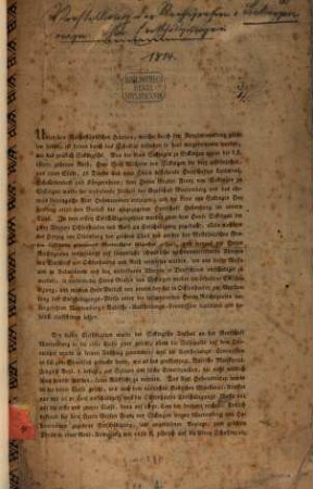 Vorstellung der Reichsgrafen von Sickingen wegen ihrer Entschädigungen