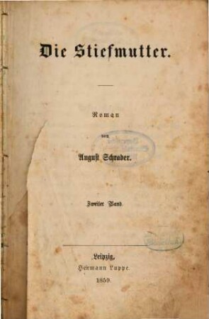 Die Stiefmutter : Roman von August Schrader. 2