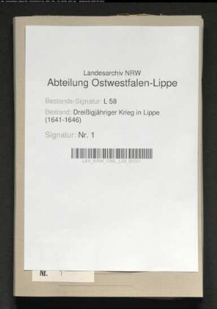 Publikation kaiserlicher Edikte in Lippe