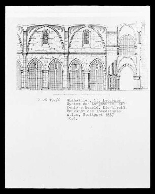 Guebwiller: Grundriss Saint-Léger, Langhaus, Wandaufriss