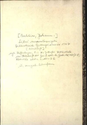 Libri manuscripti bibliothecae Gottorpiensis