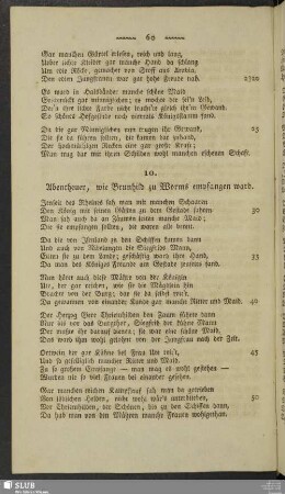 10. Abentheuer, wie Brunhild zu Worms empfangen ward