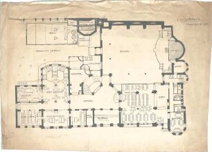 Dolmetsch, Heinrich; Stuttgart; CVJM-Haus - Grundriss EG