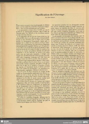 Signification de l'Ouvrage