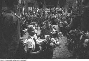 Zwickau, Kundgebung am Pavillon der Deutsch-Sowjetischen Freundschaft, sogen. Stalin-Pavillon, 27. Juni 1951