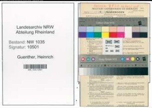 Entnazifizierung Heinrich Guenther , geb. 13.07.1902 (Koksmeister)