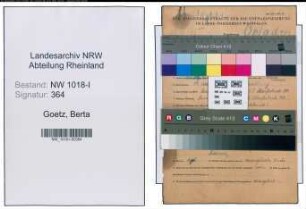 Entnazifizierung Berta Goetz , geb. 13.05.1901 ()