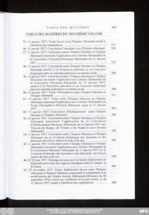 Table Des Matières Du Deuxième Volume