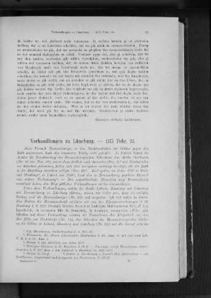 Verhandlungen zu Lüneburg. - 1375 Febr. 25.