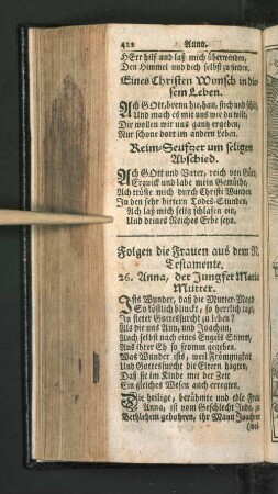 26. Anna, der Jungfer Maria Mutter.