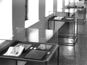 Dresden-Neustadt. Ausstellung "Unter Druck - Graphik, Kunstbuch, Objekte" vom 17.12.1995-25.1.1996. Raumaufnahme