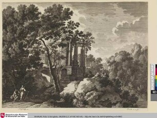 [Landschaft mit Architektur und einigen Personen]
