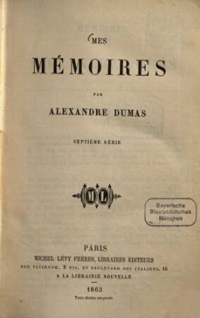 Mes mémoires, 7
