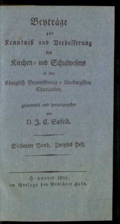 Zweytes Heft.