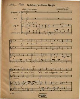 Marien-Lieder : für eine oder mehrere Stimmen mit Clavier- oder Orgelbegleitung, 5