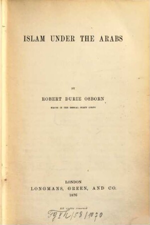 Islam under the Arabs