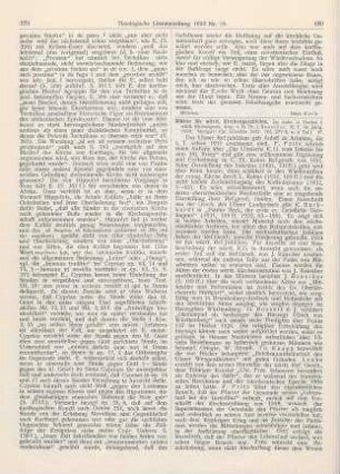 180-181 [Rezension] Rauscher, Julius (Hrsg.), Blätter für württembergische Kirchengeschichte. N. F. 29. Jhg. 1925, Heft 3/4