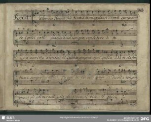Recitativo: Glorioso prence fra tanti