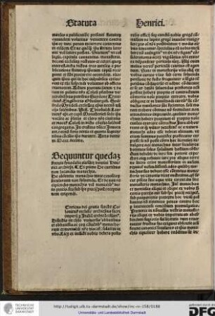 Sequuntur quedam statuta synodalia eiusdam domini Henrici archiepiscopi.